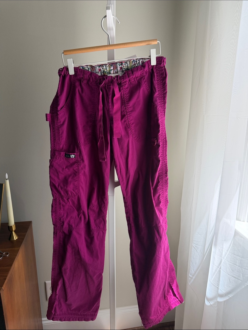 Koi Magenta Utility Scrub Pants Small tall